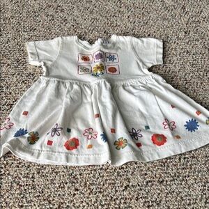 Baby Gap Vintage Floral Off White Kids Dress. 3-6 Mos. Y2K